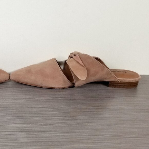 Jeffrey Campbell Charlin Pointed Toe Bow Flat, Blush Suede, Womens Size 9 M - Picture 7 of 9